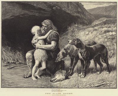 The Slain Enemy (gravering) av Heywood (after) Hardy