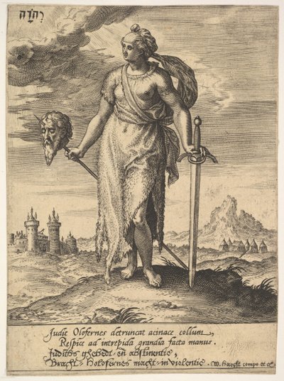 Judith, fra Willem van Haecht, Tyrannorum proemia, 1578, 1578. av Hieronymous Wierix
