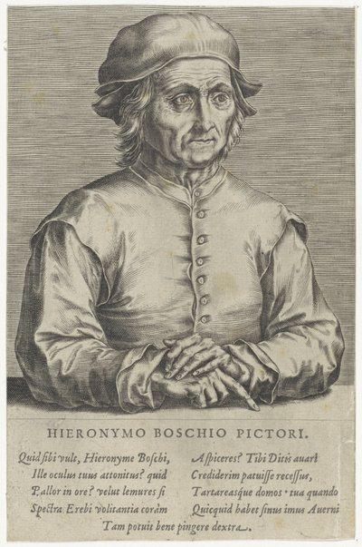 Portrett av Hieronymus Bosch av Hieronymus (after) Bosch