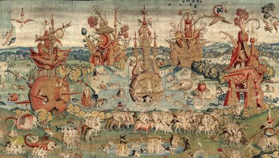 The Garden of Earthly Delights. ca. 1560 (teppe) av Hieronymus (after) Bosch