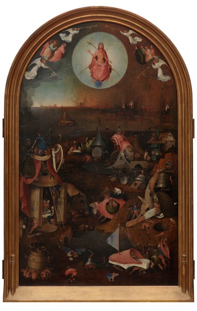 Sentralpanelet til den siste dommen (olje på panel) av Hieronymus Bosch