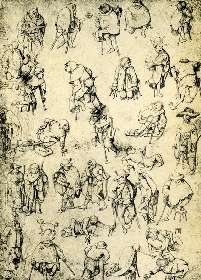 Krøblinge, tiggere og tiggermusikere av Hieronymus Bosch