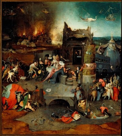 Fristelsen til Saint Anthony av Hieronymus Bosch