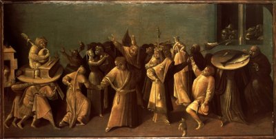 Slaget ved karneval med faste av Hieronymus Bosch