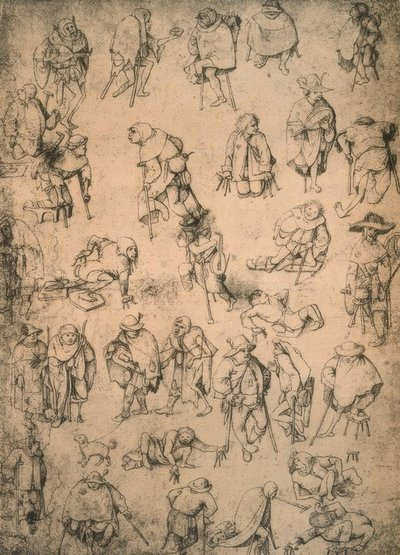 Krøblinge, tiggere og tiggermusikere av Hieronymus Bosch