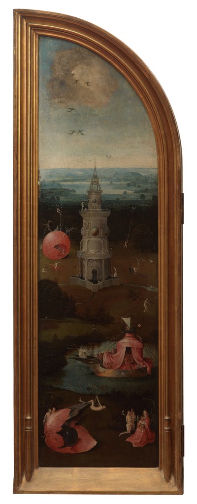 Venstre panel av den siste dommen (olje på panel) av Hieronymus Bosch