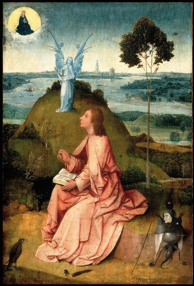 Evangelisten Johannes på Patmos, ca. 1505 av Hieronymus Bosch