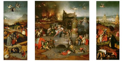 Fristelse av St. Antonius, ca. 1501 av Hieronymus Bosch