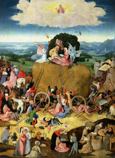 The Haywain: sentralpanel i triptyken, ca. 1500 av Hieronymus Bosch