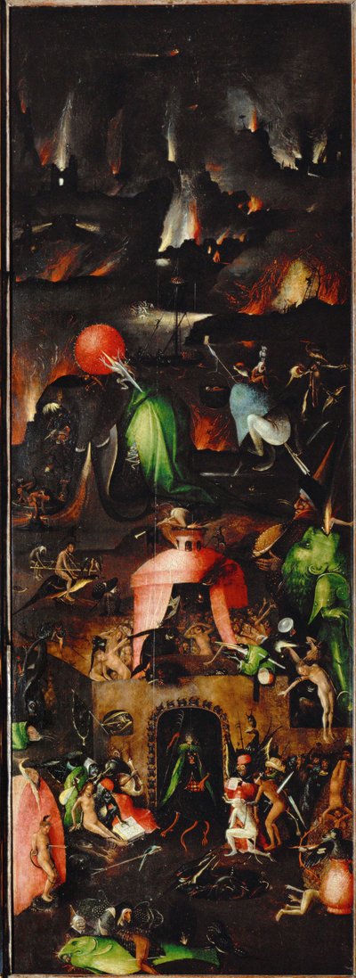 Den siste dommedag: Helvete (olje på eik) av Hieronymus Bosch