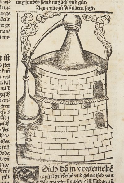 Destillering av boken av Hieronymus Brunschwig