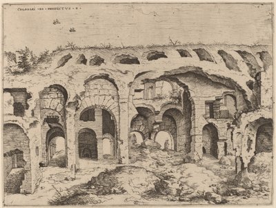 Fjerde utsikt over Colosseum av Hieronymus Cock