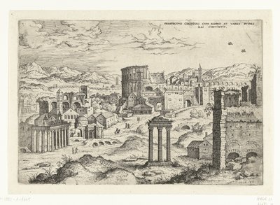 Se på Forum Romanum (tittel på objekt) Romerske ruiner (serietittel) av Hieronymus Cock