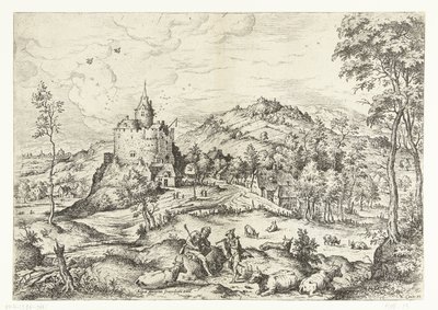 Mercury og Argus Landskap med bibelske og mytologiske scener (serietittel) av Hieronymus Cock
