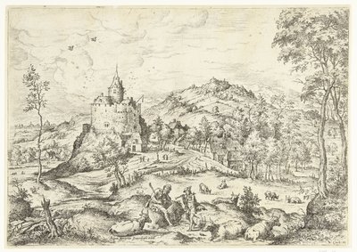 Mercury og Argus Landskap med bibelske og mytologiske scener (serietittel) av Hieronymus Cock