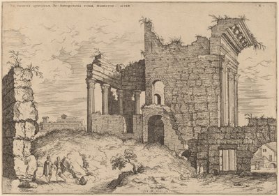 Andre visning av Forum of Nerva av Hieronymus Cock