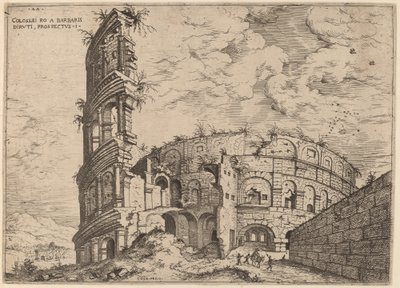 Utsikt over Colosseum av Hieronymus Cock