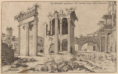 Utsikt over Forum of Nerva av Hieronymus Cock