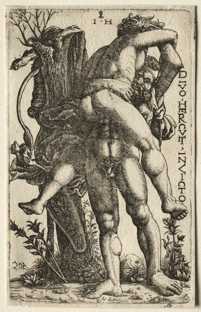Hercules og Antaeus av Hieronymus Hopfer