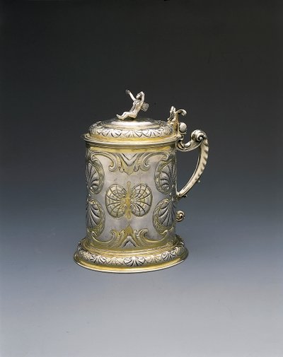 Tankard, Danzig, ca. 1700 (pakke forgylt sølv) av Hieronymus II Holl
