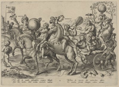 Ungdom The Four Ages of Man and Death (serietittel) av Hieronymus Wierix