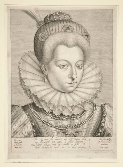 Portrett av Catherine Henriette de Balzac D av Hieronymus Wierix