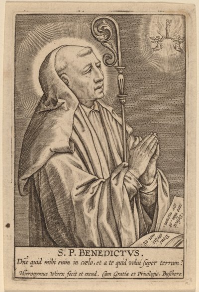 Den hellige Benedikt av Hieronymus Wierix
