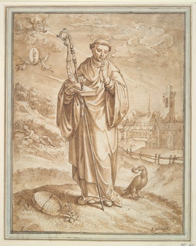 Den hellige Benedikt av Hieronymus Wierix