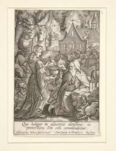 Sankt Antonius fristelse av Hieronymus Wierix