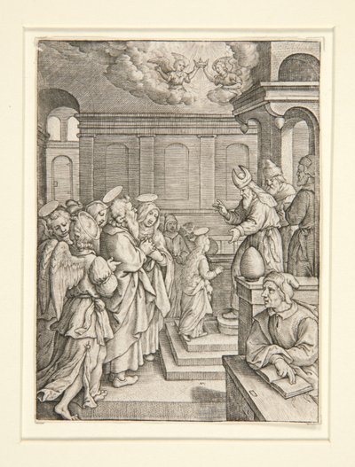 The Presentation of the Virgin, fra serien The Life of the Virgin av Hieronymus Wierix