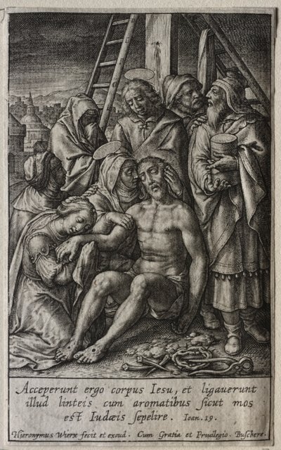 The Passion: Deponering fra korset. av Hieronymus or Jerome Wierix