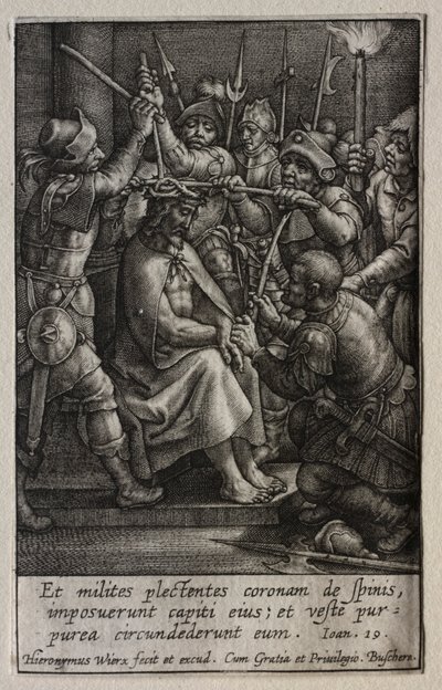 The Passion: The Crowning with Thorns. av Hieronymus or Jerome Wierix