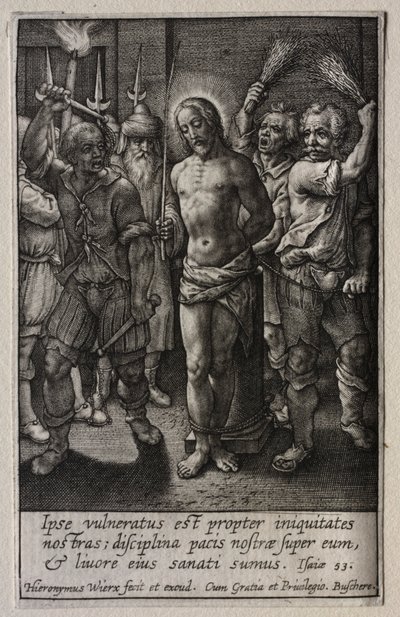 The Passion: The Flagelation. av Hieronymus or Jerome Wierix