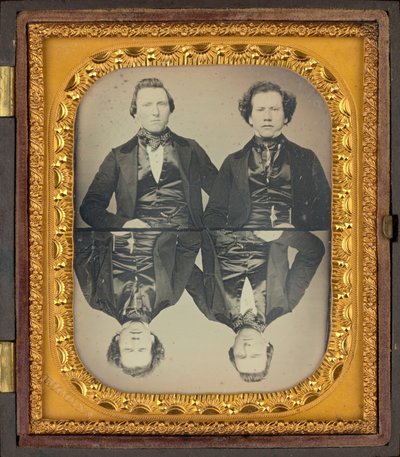 Portrett av to menn, ca. 1850 (foto) av Higgins