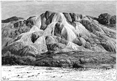 Forstenet kaskade av Hammam el Meskoutine, Algerie, c1890. av Hildibrand