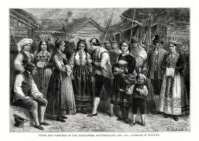 Typer og drakter i Norge, 1879. av Hildibrand