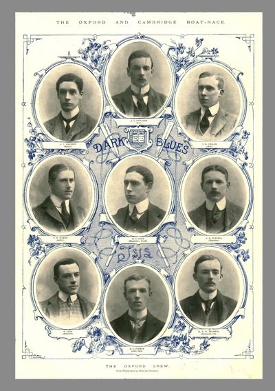 Oxford Crew, Oxford og Cambridge Boat Race, 1898 av Hills and Saunders