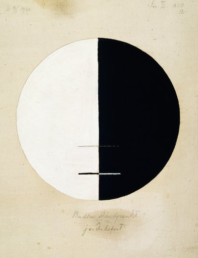 Buddhas standpunkt i det jordiske liv, nr. 3a av Hilma af Klint