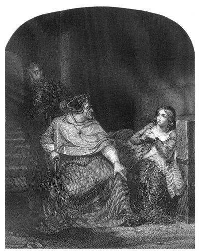 Joan of Arc blir forhørt av biskopen av Winchester av Hippolyte Delaroche