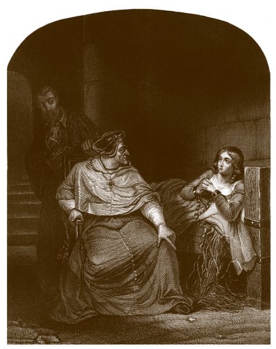 Joan of Arc blir forhørt av biskopen av Winchester av Hippolyte Delaroche