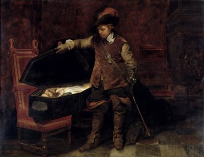 Oliver Cromwell (1599-1658) Åpning av kista til Charles I (1600-49) 1831 (olje på lerret) av Hippolyte (1797 1856) Delaroche