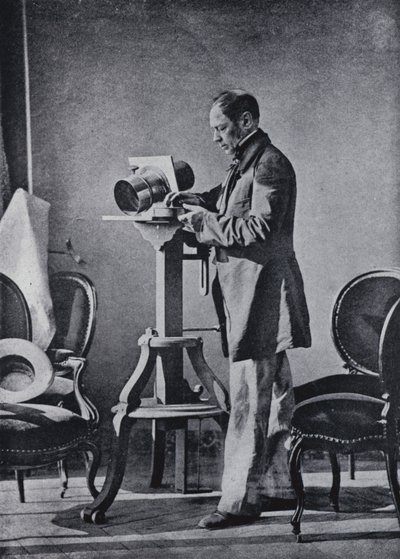 Portrett av Hippolyte Bayard, tatt av ham selv (s/hv-bilde) av Hippolyte Bayard