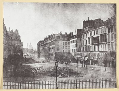 Rue Royale og rester av barrikadene fra 1848 av Hippolyte Bayard