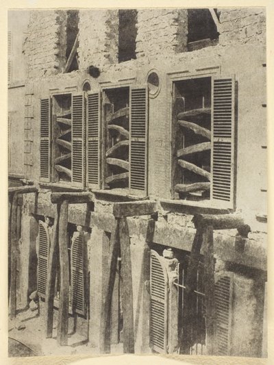 Gammelt hus under restaurering av Hippolyte Bayard