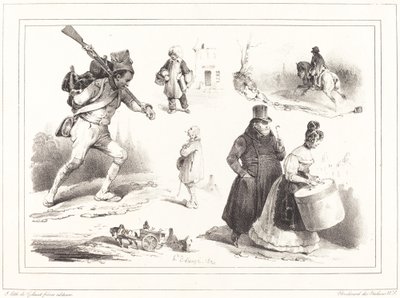 Sosiale vignetter av Hippolyte Bellange