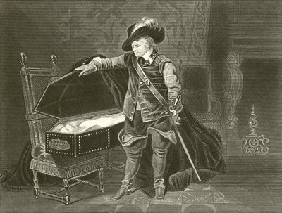 Cromwell ser på den døde kroppen til Charles I av Hippolyte Delaroche