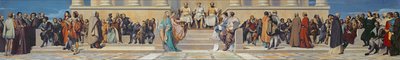 Hemicycle of the Ecole des Beaux-Arts, ca. 1836-41 (olje på papir limt på lerret) av Hippolyte Delaroche