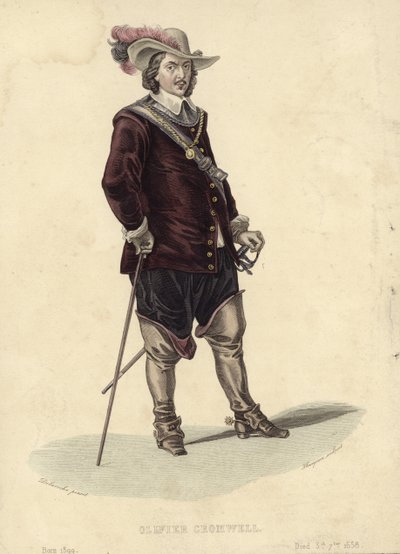 Portrett av Oliver Cromwell av Hippolyte Delaroche