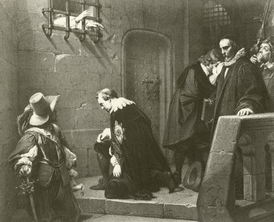 The Death of Strafford (gravyr) av Hippolyte Delaroche