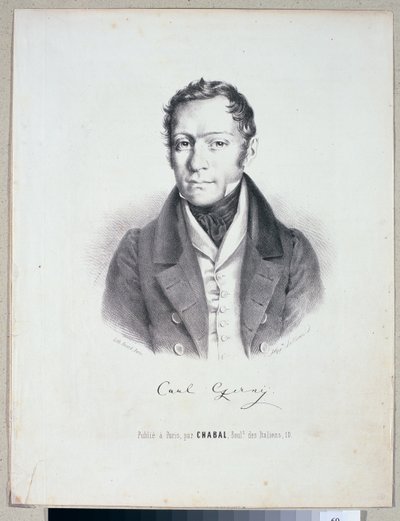 Carl Czerny (1791-1857) gravert av Huard av Hippolyte Lallemand